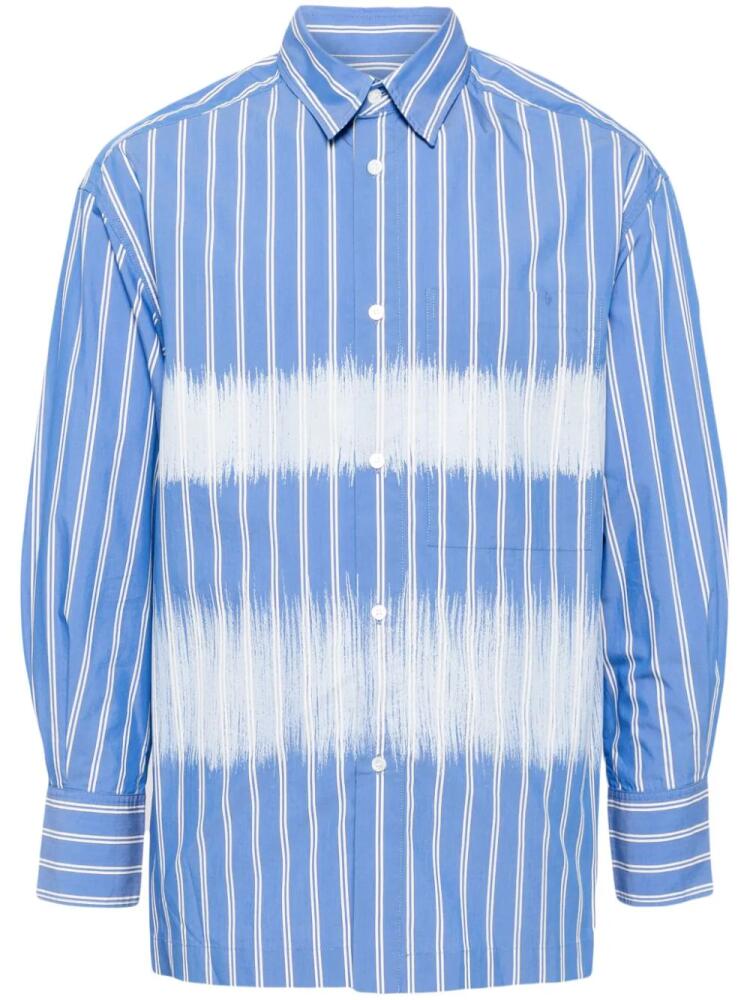 CROQUIS stripe-pattern cotton-blend shirt - Blue Cover