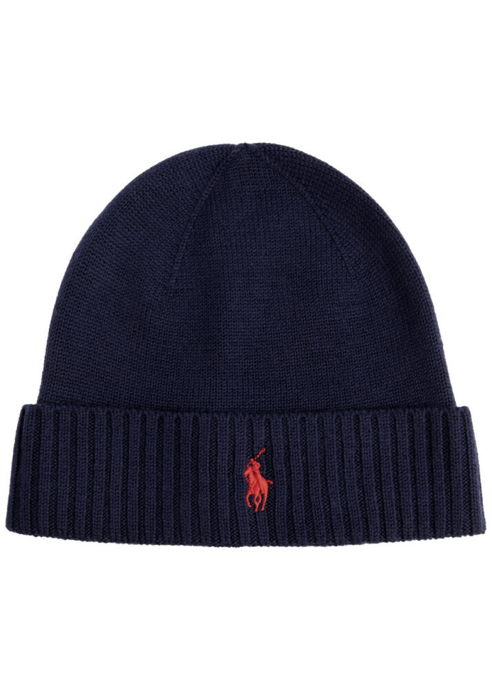 Polo Ralph Lauren Logo-embroidered Wool Beanie - Navy Cover