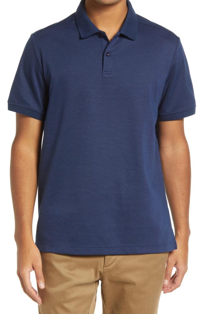 Nordstrom Tech Smart Piqué Polo in Navy Blazer Cover