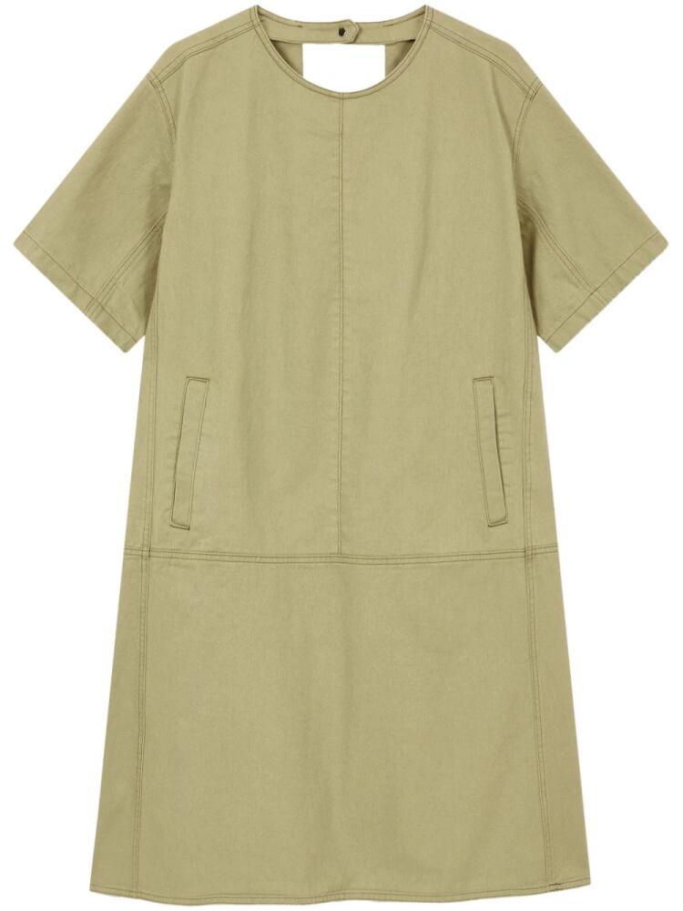 STUDIO TOMBOY pleat-detail denim dress - Neutrals Cover