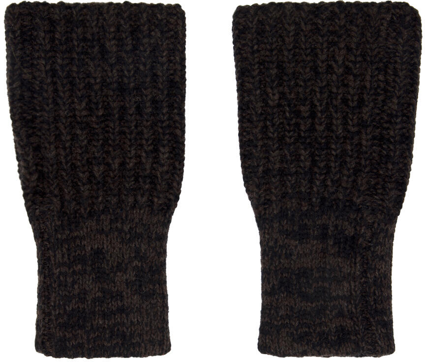 Études Brown Mouline Mittens Cover