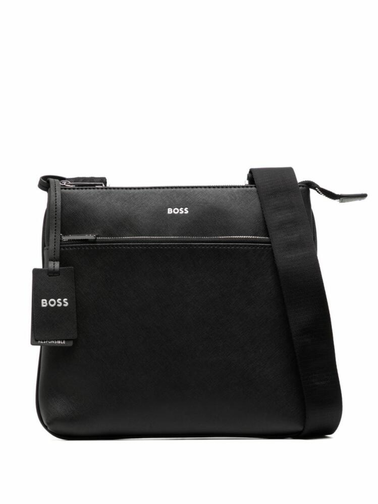 BOSS Zair leather crossbody bag - Black Cover