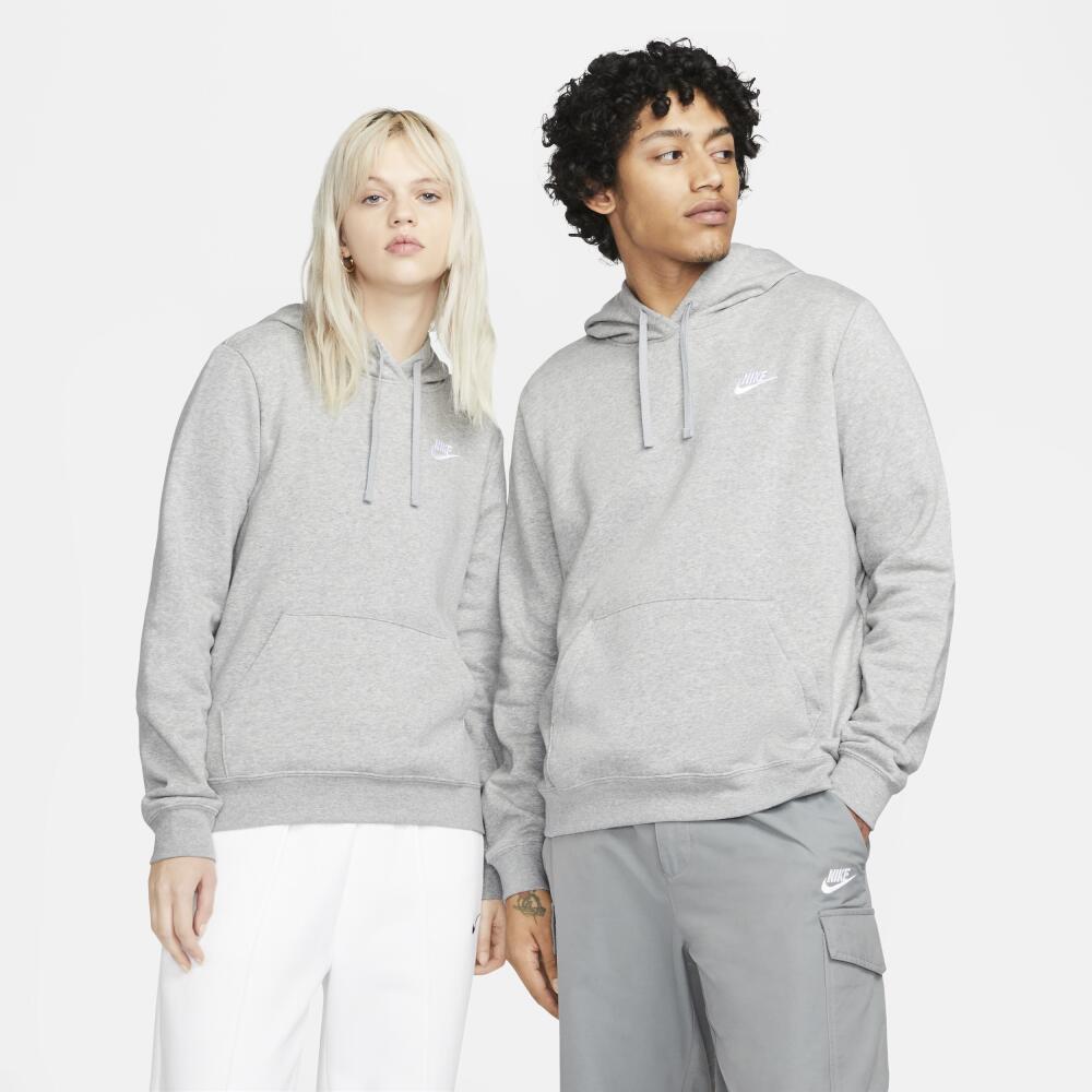 Women's Nike Sportswear Club Fleece Pullover Hoodie in Grey Cover