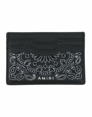 Amiri Man Document holder Black Soft Leather Cover