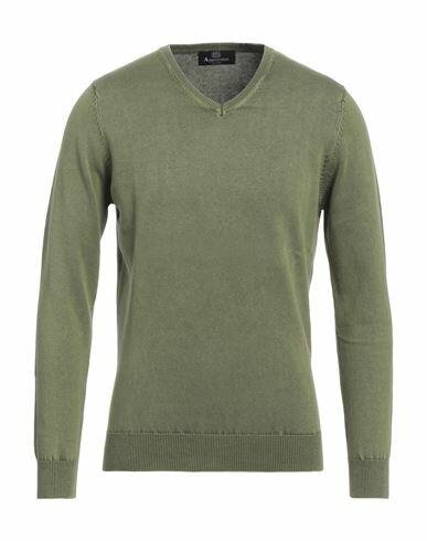 Aquascutum Man Sweater Military green Cotton Cover