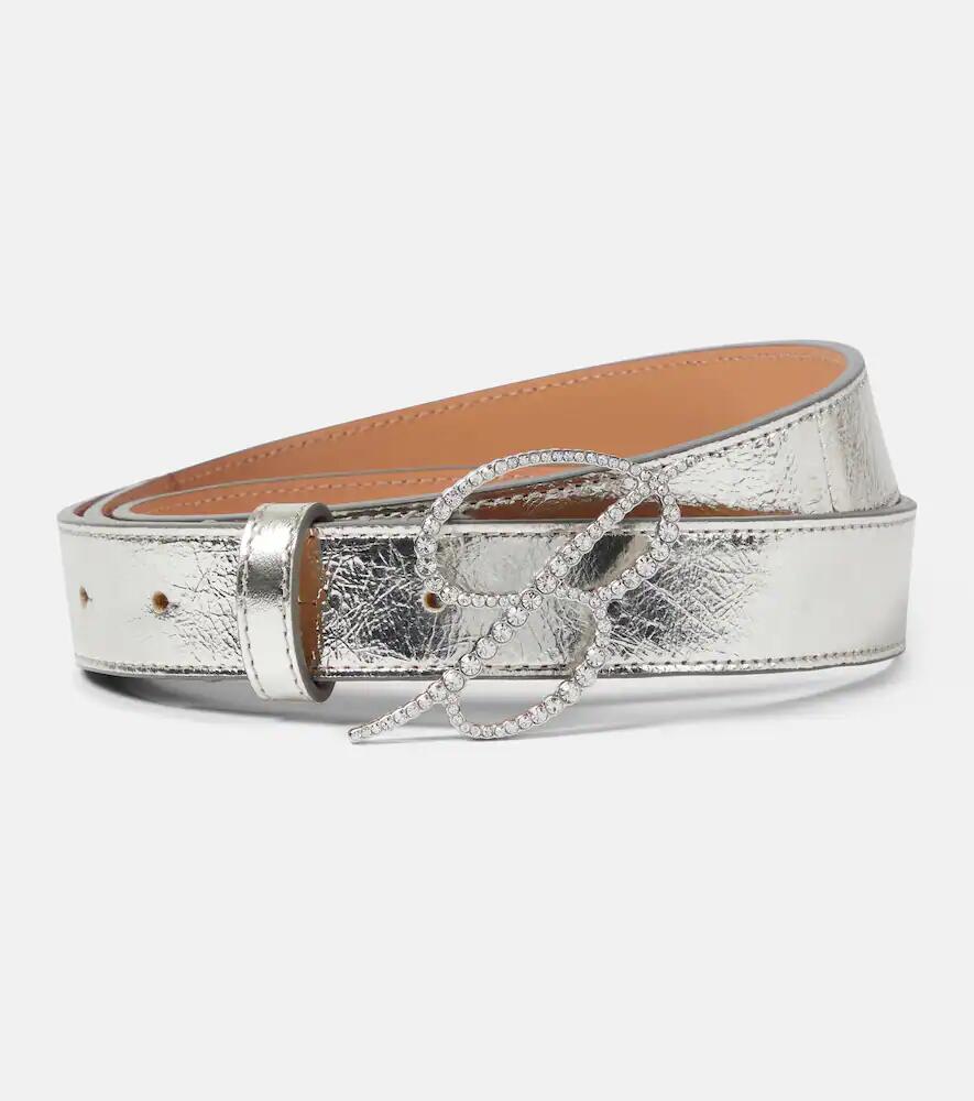 Blumarine Embellished metallic leather belt Cover