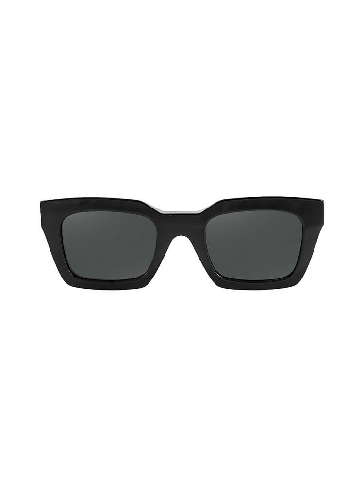 AQS Women's Harper 55MM Cat Eye Square Sunglasses - Black Cover