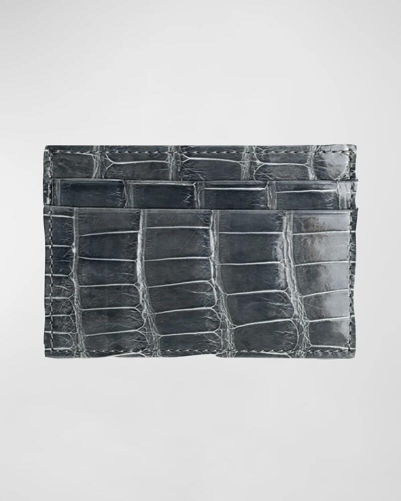 Abas Men's Alligator Leather Card Case Cover