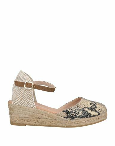 Gaimo Woman Espadrilles Beige Soft Leather, Textile fibers Cover