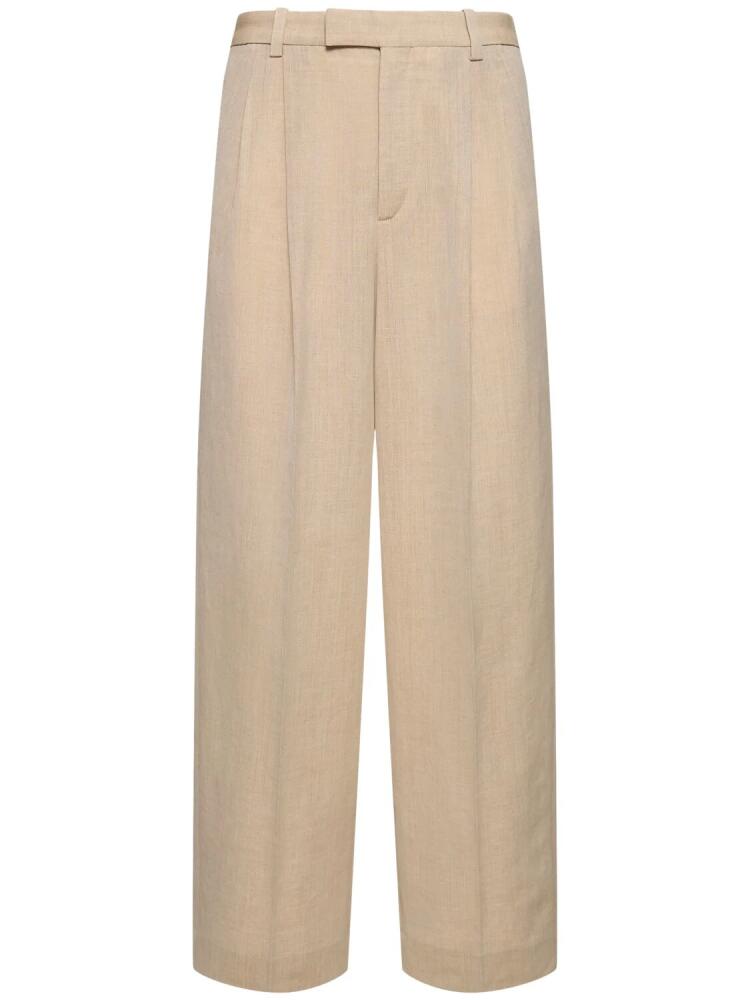 JACQUEMUS Le Pantalon Titolo Linen & Wool Pants Cover