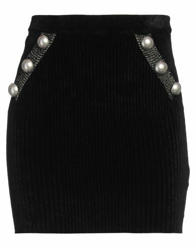 Eleonora Gottardi Woman Mini skirt Black Viscose, Polyamide, Elastane Cover