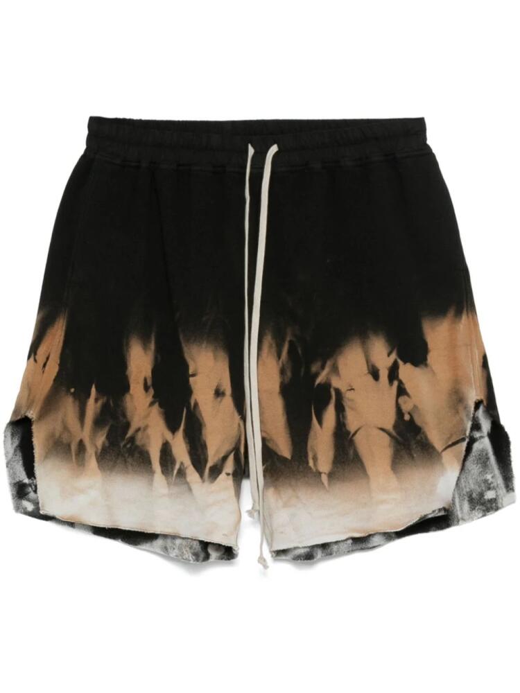 Rick Owens DRKSHDW tie-dye shorts - Black Cover