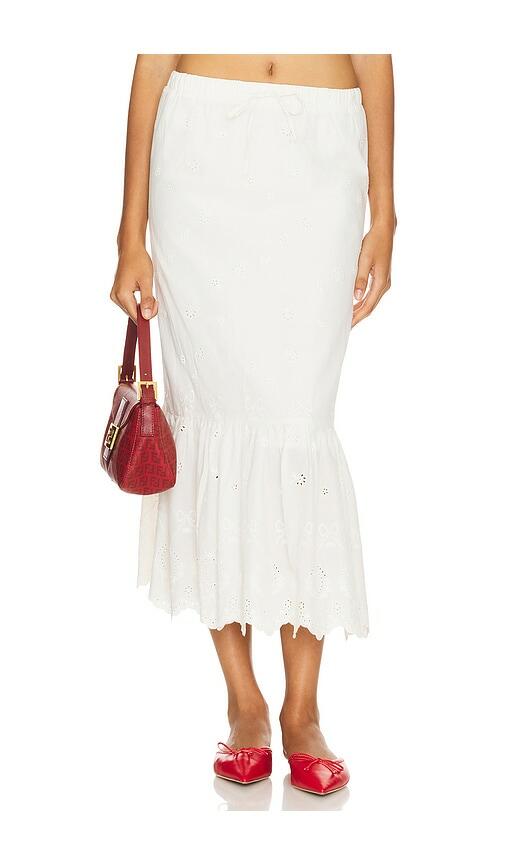 LOBA Sagres Maxi Skirt in White Cover