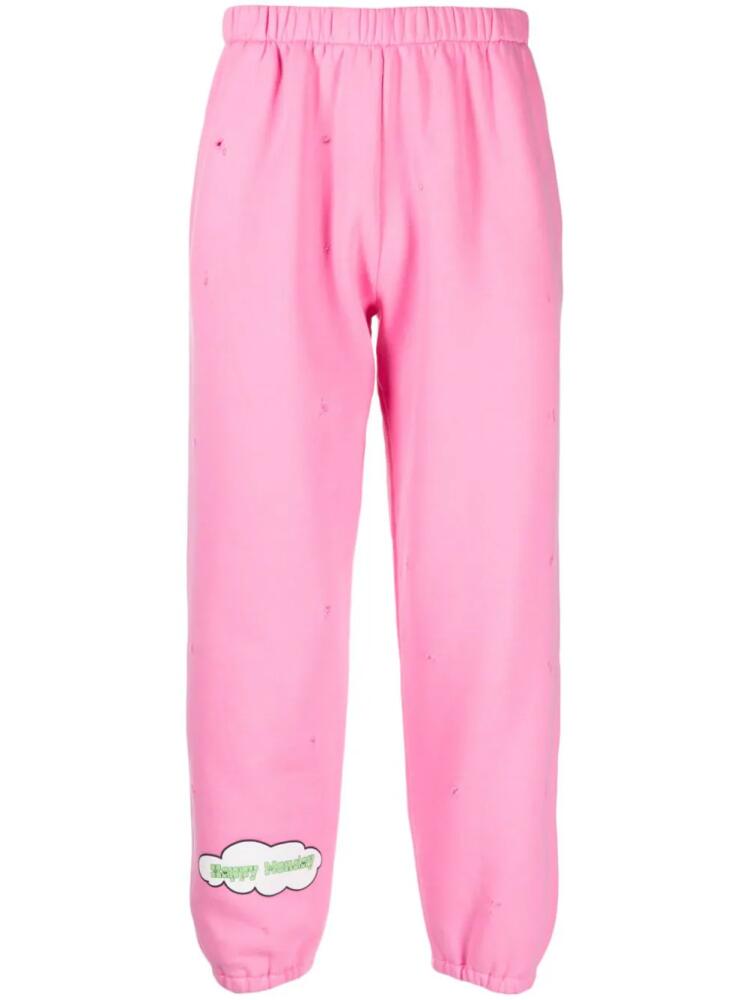 Natasha Zinko Happy Monday print track pants - Pink Cover