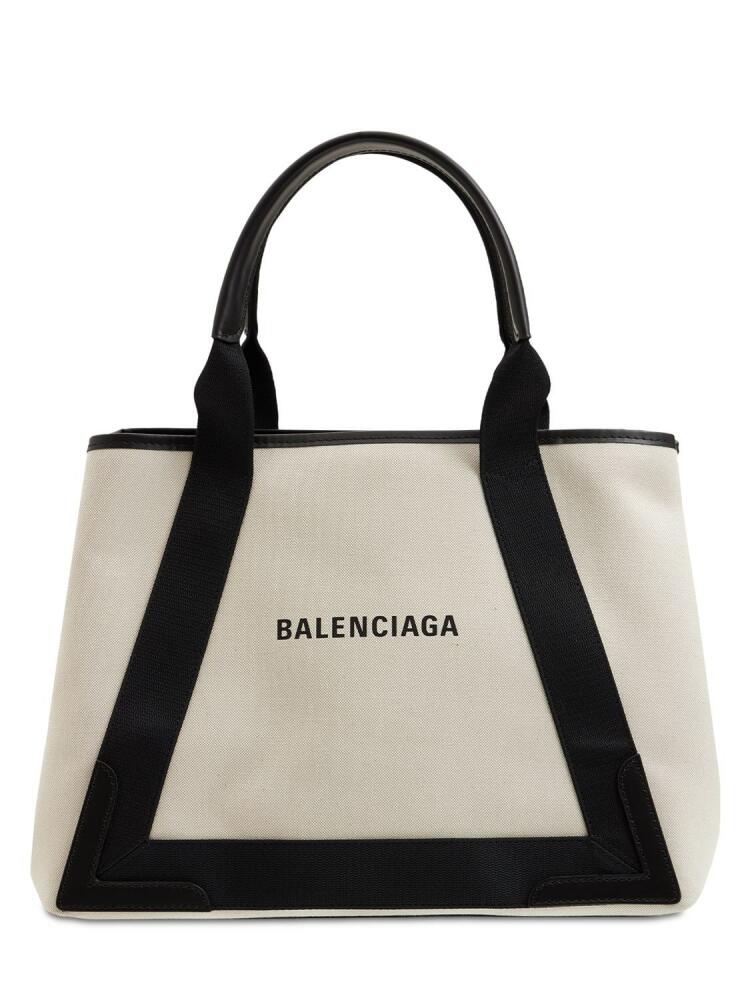 BALENCIAGA Md Navy Cabas Canvas Tote Bag Cover