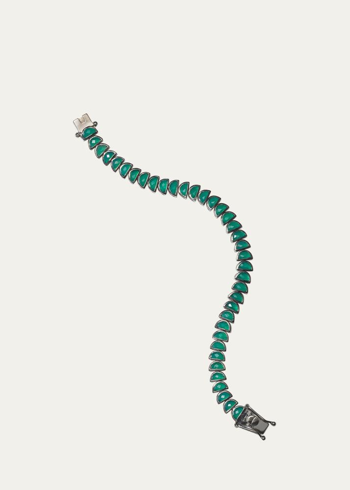 NAKARD Small Worm Tennis Bracelet, Green Onyx Cover