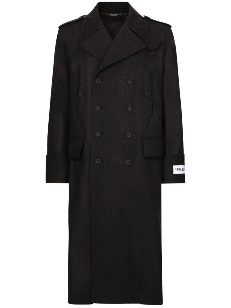 Dolce & Gabbana double breasted buttoned coat - Black Cover