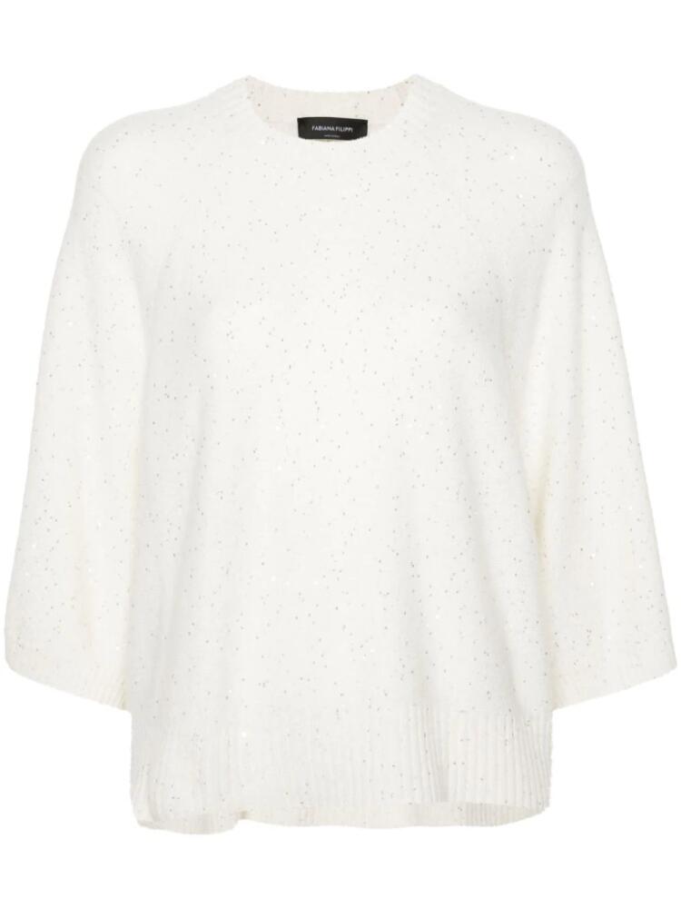 Fabiana Filippi sequin-embellished jumper - Neutrals Cover