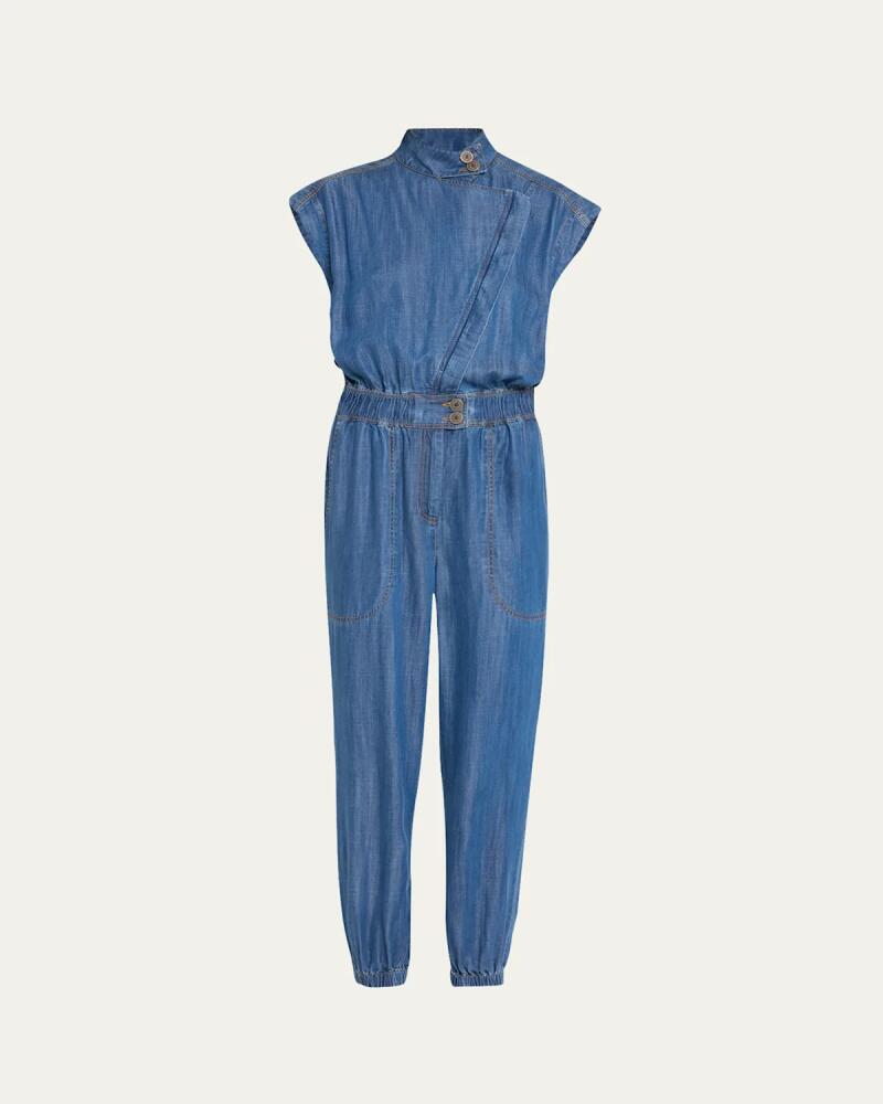 Ramy Brook Hoss Lightweight Chambray Jumpsuit Cover