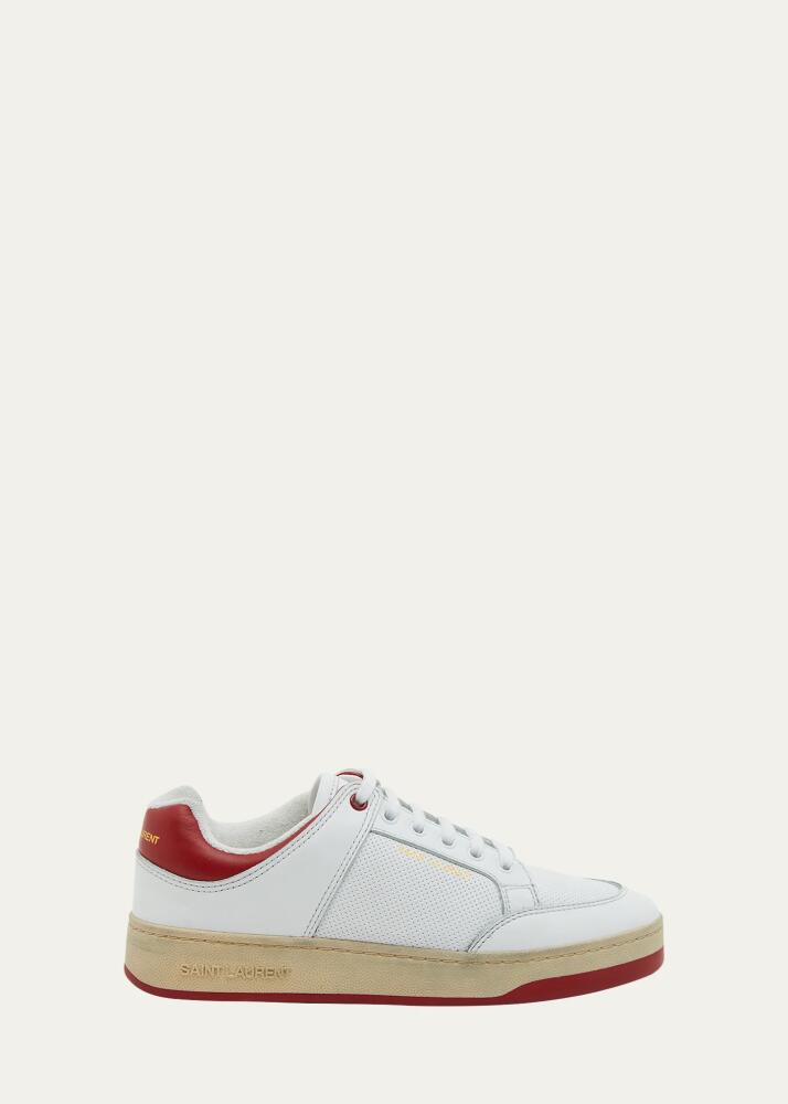 Saint Laurent Bump Bicolor Leather Low-Top Sneakers Cover