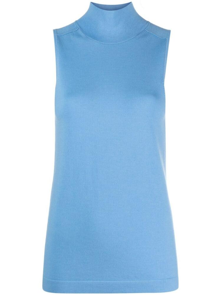 Dorothee Schumacher high-neck merino wool top - Blue Cover