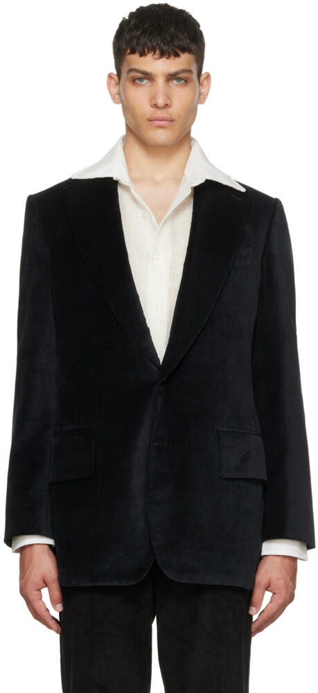 Factor's Navy Linen Blazer Cover