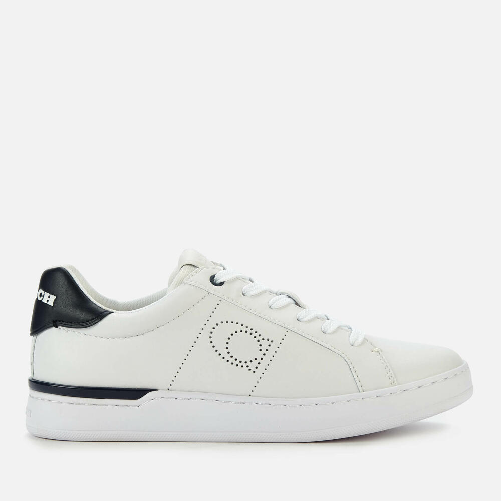 Coach Women's Lowline Leather Cupsole Trainers - Optic White/Midnight Navy Cover