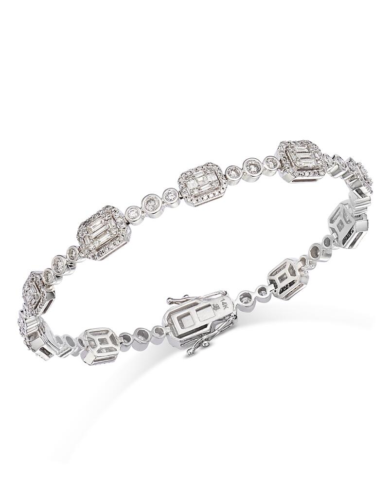 Bloomingdale's Fine Collection Diamond Mosaic Bracelet in 14K White Gold, 3.0 ct. t. w. Cover