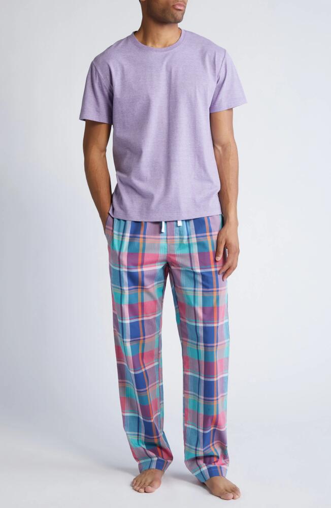 Majestic International Lessons in Color T-Shirt & Plaid Pajama Pants in Purple Haze Cover