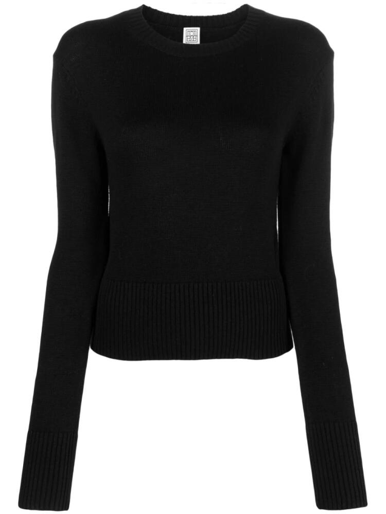 TOTEME crew-neck ribbed jumper - Black Cover