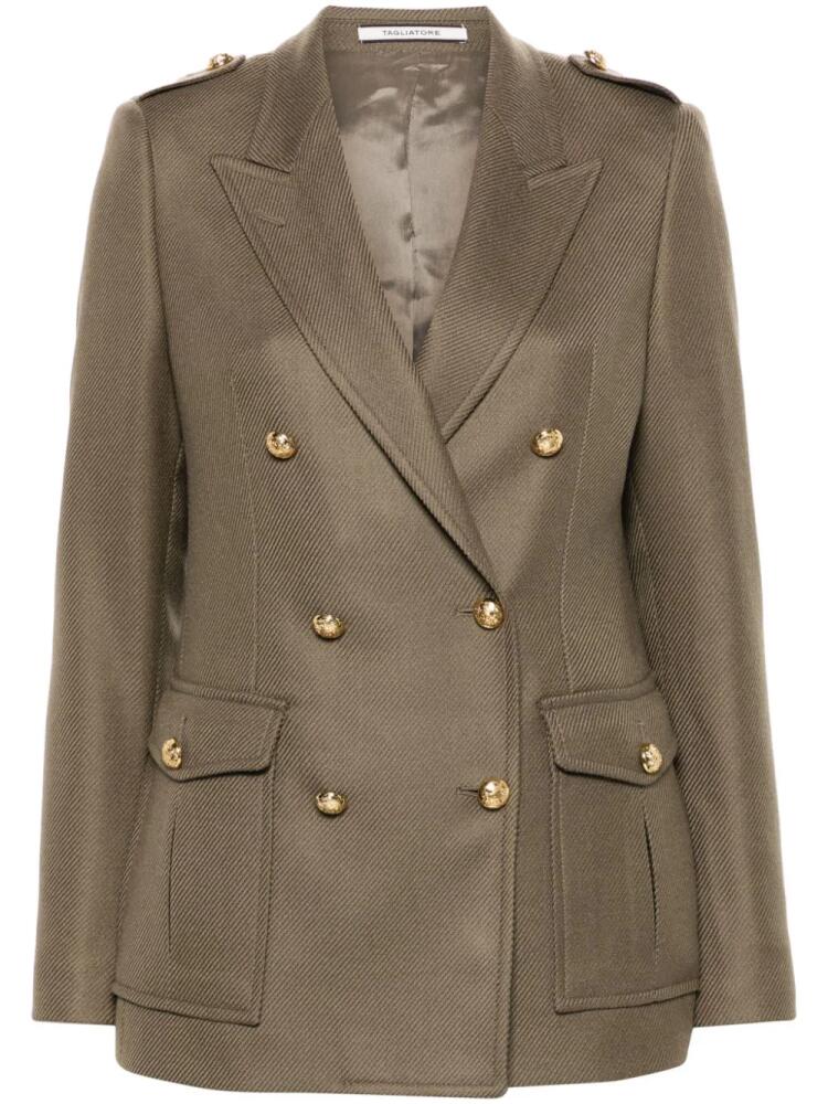 Tagliatore Heather double-breasted blazer - Green Cover