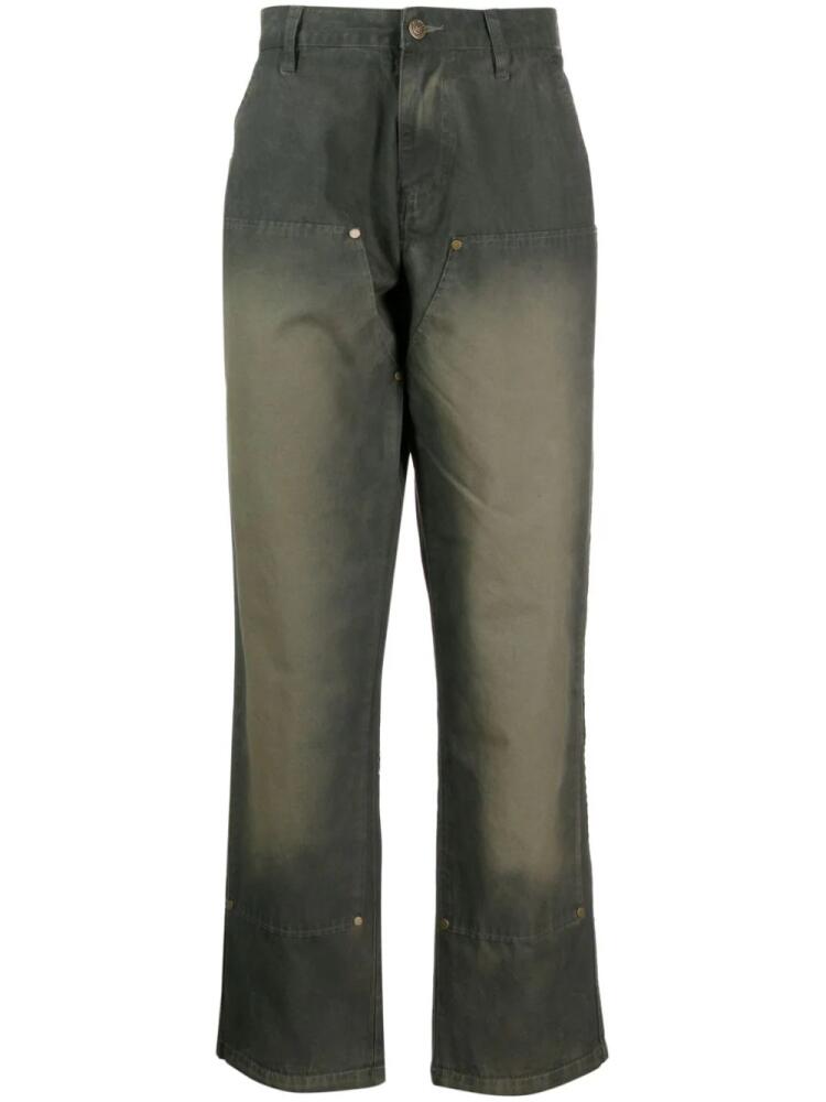 MARKET faded double-knee cotton trousers - Grey Cover