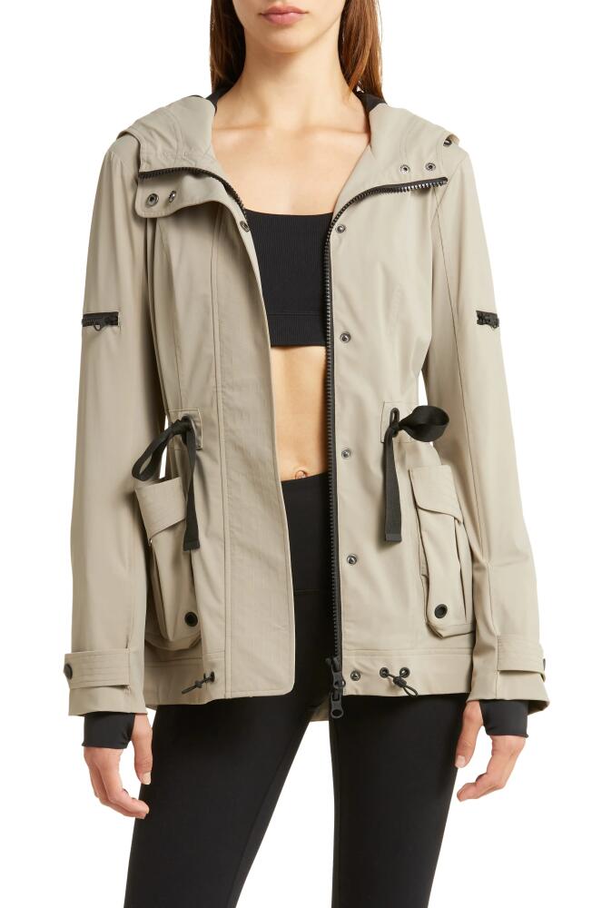 Blanc Noir Tectonic Hooded Jacket in Greige Sandalo Cover