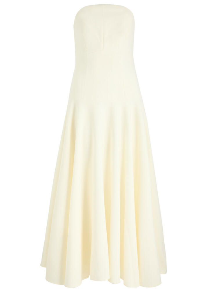 Roland Mouret Strapless Crepe Midi Dress - Cream Cover