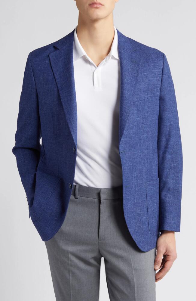 Peter Millar Tailored Fit Wool, Silk & Linen Blend Sport Coat in Blue Cover