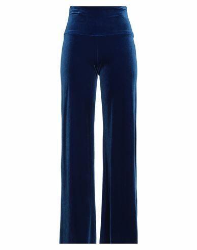 Norma Kamali Woman Pants Bright blue Polyester, Polyurethane coated Cover