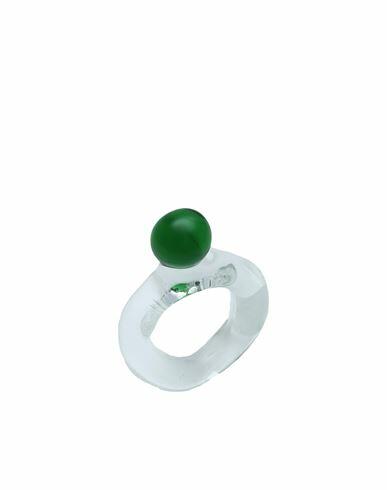 Levens Jewels Drop Ring Woman Ring Green Borosilicate glass Cover