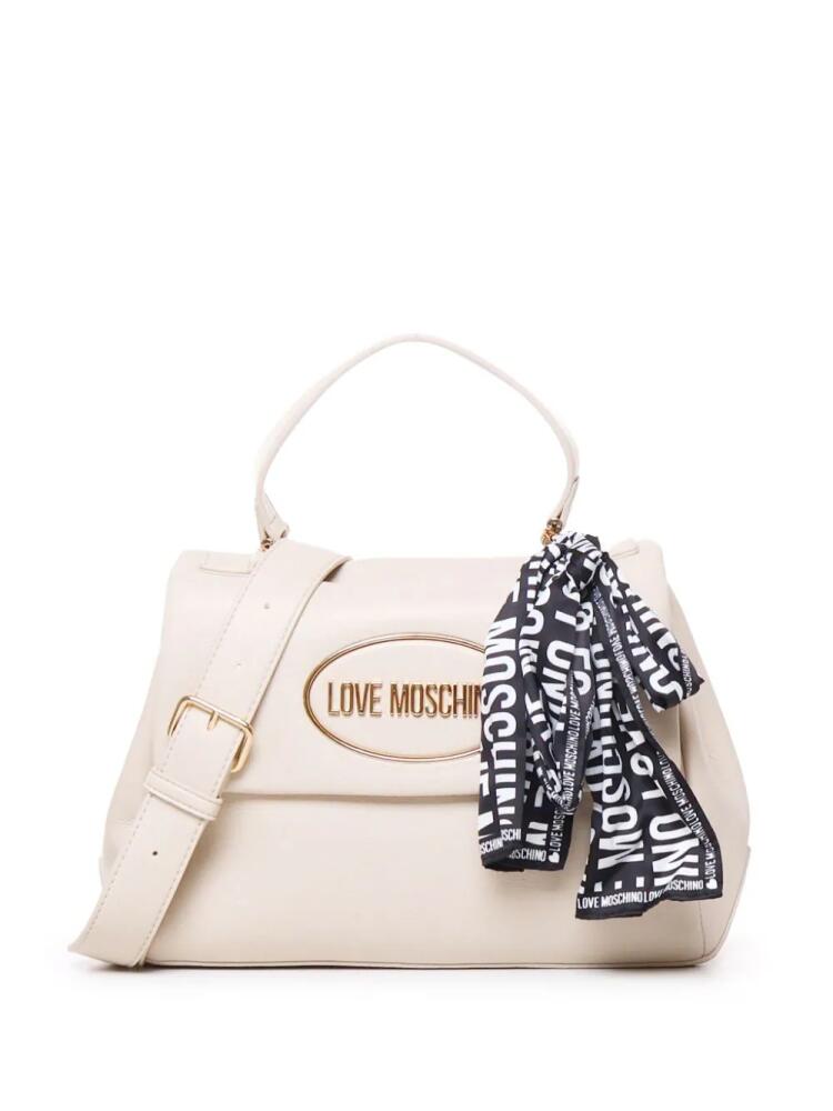 Love Moschino logo crossbody bag - White Cover