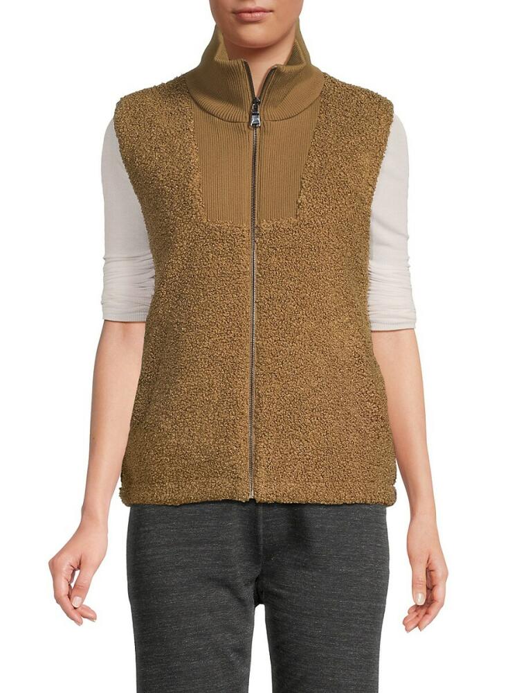 Andrew Marc Women's Sherpa Vest - Mushroom Cover