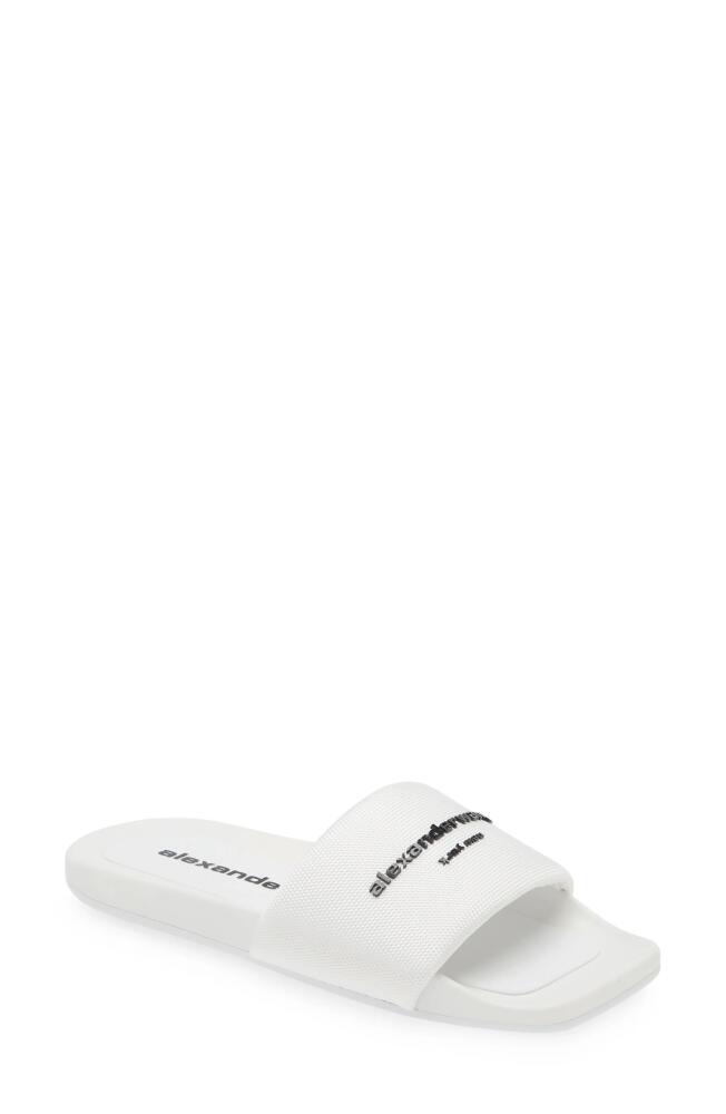 Alexander Wang Pool Slide in White Cover