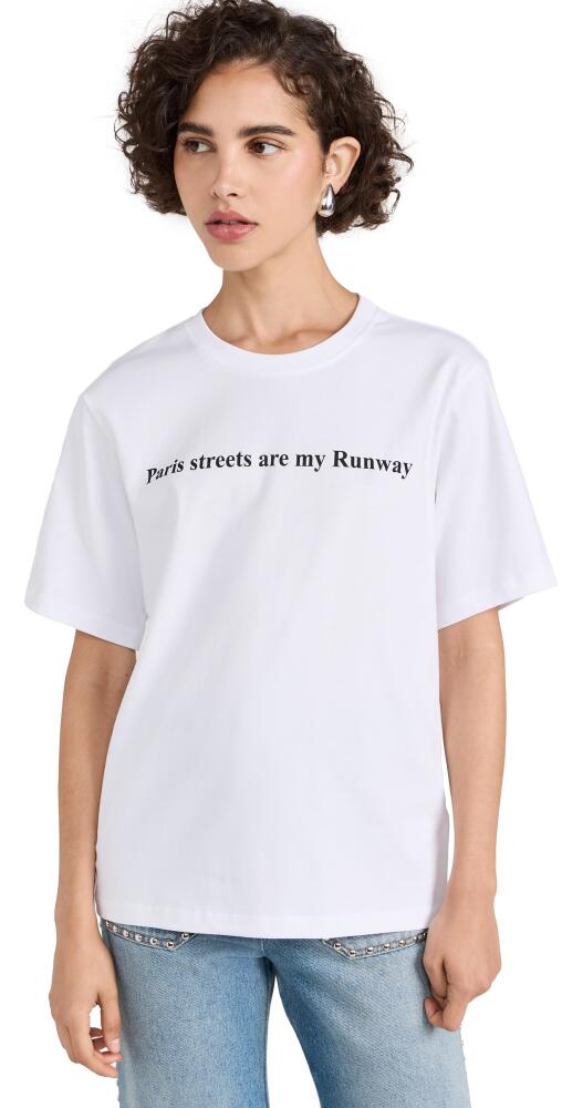 Victoria Beckham Slogan Tee White - Paris Streets Cover