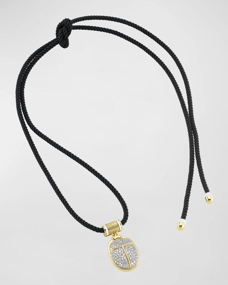 Emily P. Wheeler Soft Scarab Necklace with 18K Yellow Gold and Diamonds Cover