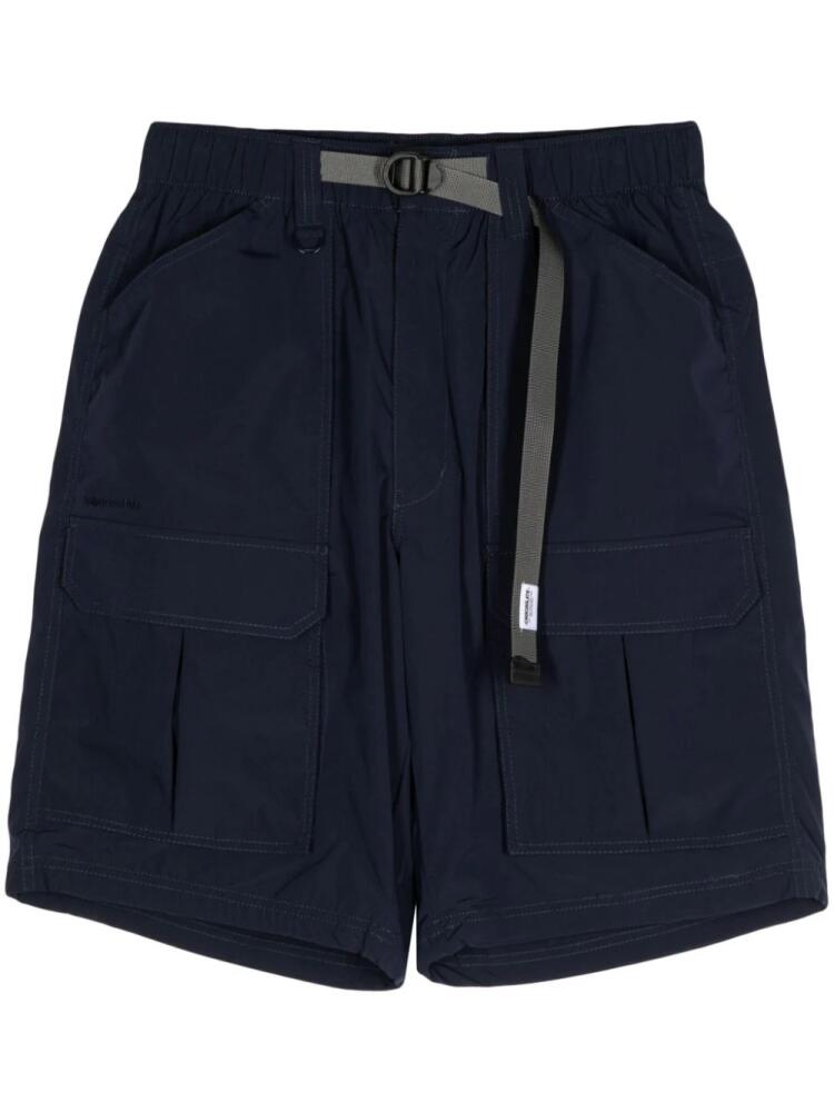 CHOCOOLATE logo-patch belted cargo shorts - Blue Cover