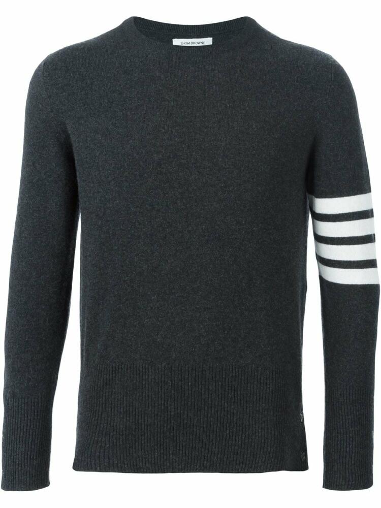 Thom Browne 4-Bar Cashmere Pullover - Grey Cover