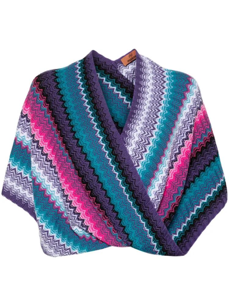 Missoni zigzag shawl - Blue Cover