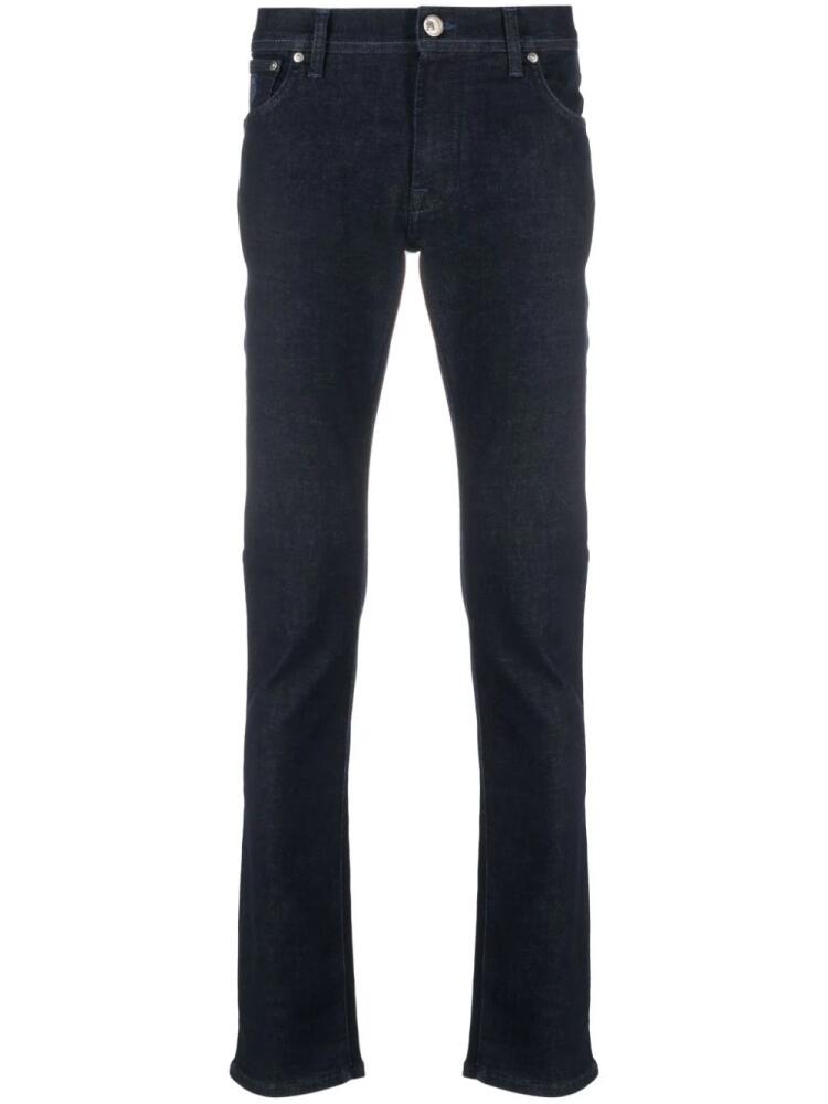 Corneliani logo-appliqué straight-leg jeans - Blue Cover