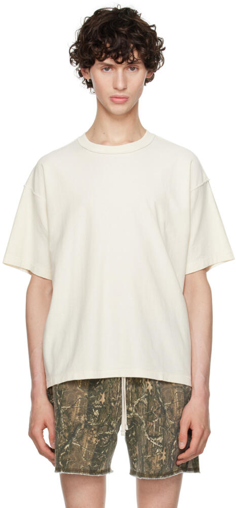 John Elliott Off-White Reversed Cropped T-Shirt Cover