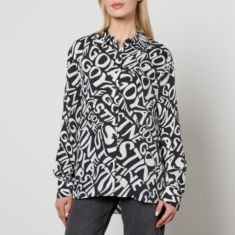 Stine Goya Wal Monogram Print Tencel™ Lyocell-Blend Shirt Cover