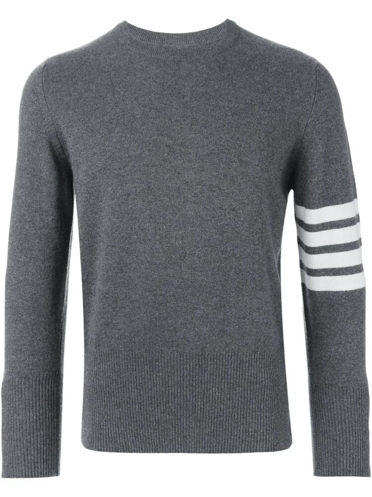 Thom Browne 4-Bar Cashmere Pullover - Grey Cover