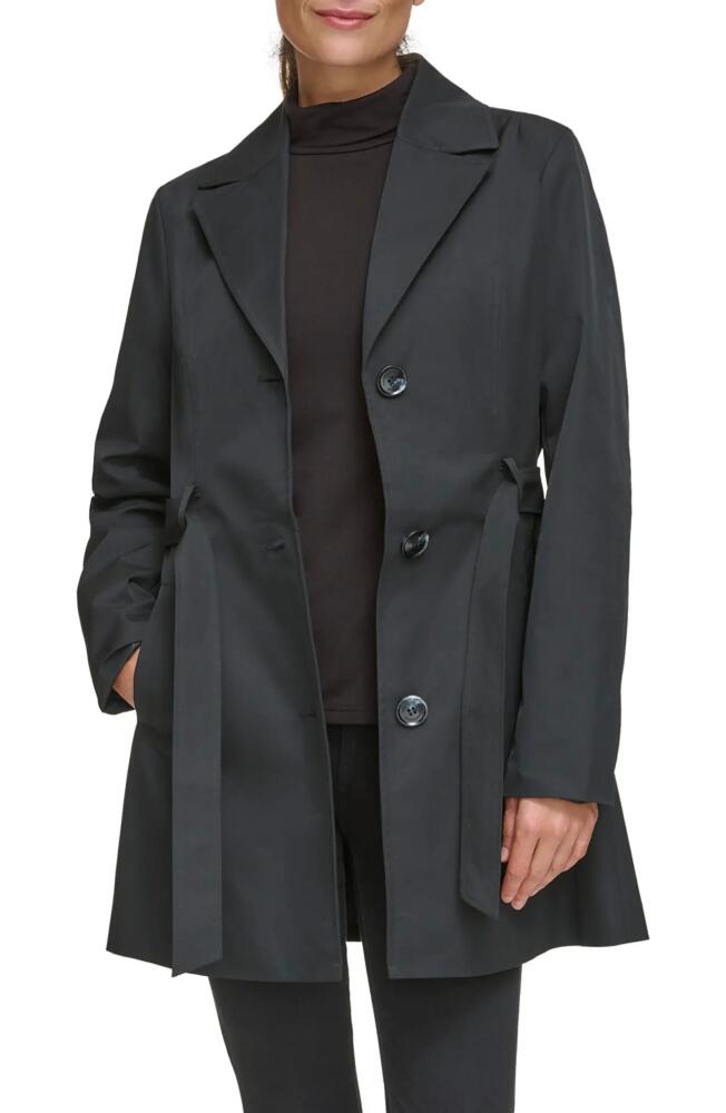 Kenneth Cole Belted Water Resistant Trench Coat in Black Cover